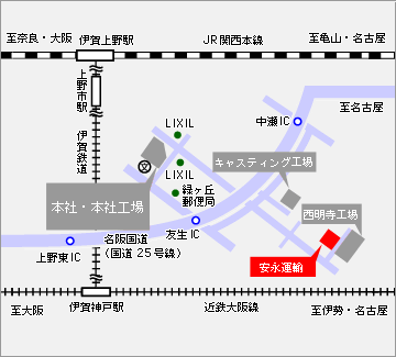 地図：安永運輸株式会社