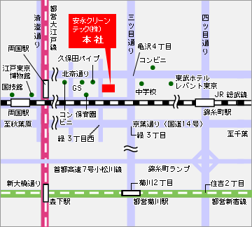 地図：安永クリーンテック株式会社